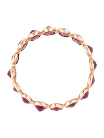 Jewelmak 14K 3.31ctw Ruby Eternity Band