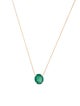 Jewelmak 14K 3.05ct Emerald Pendant Necklace