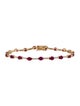 Jewelmak 14K 3.02ctw Ruby & Diamond Station Bracelet
