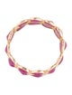 Jewelmak 14K 4.36ctw Glass-Filled Ruby Double Row Eternity Band