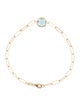 Jewelmak 14K Topaz Paperclip Link Bracelet