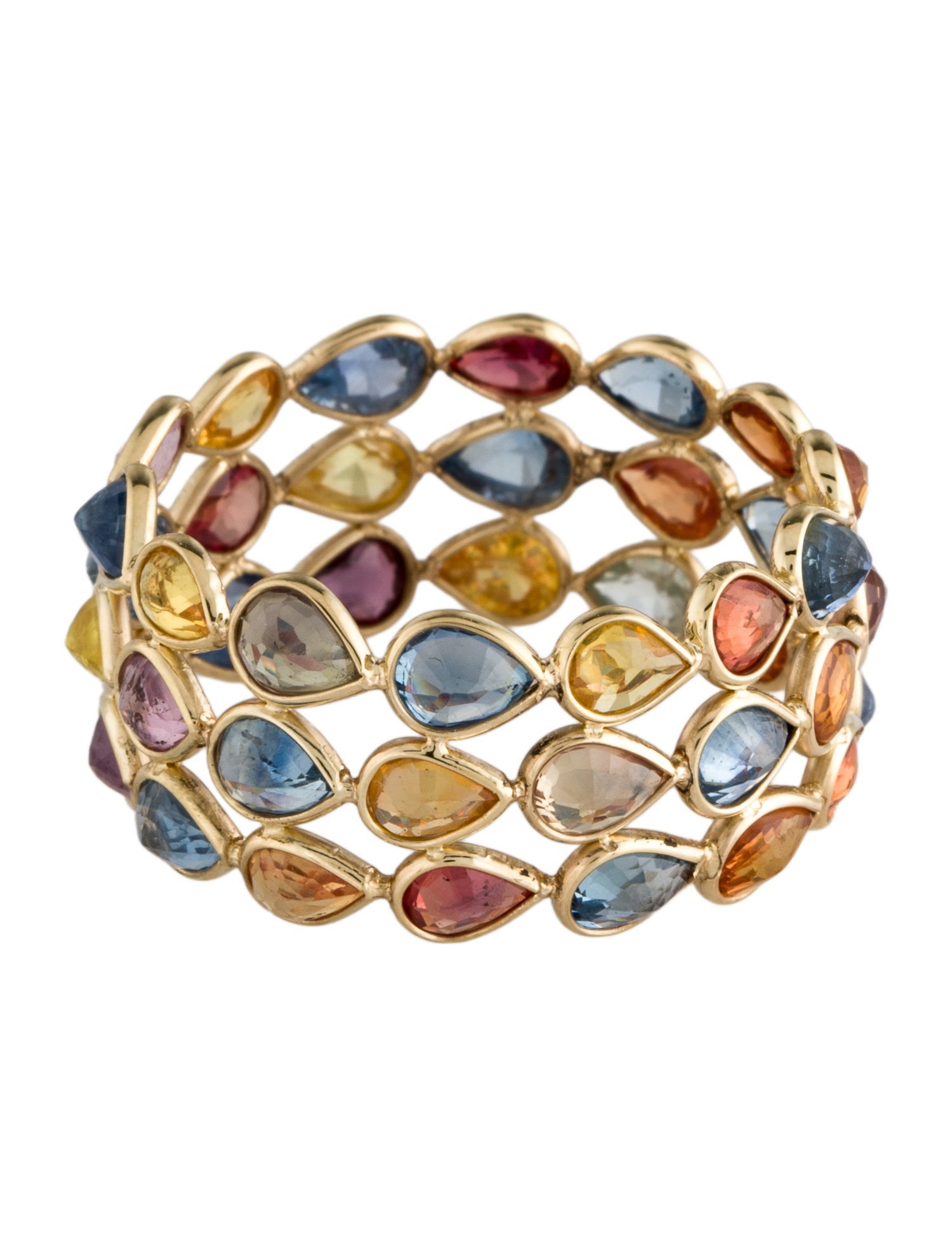 Jewelmak 14K 7.14ctw Sapphire Eternity Band