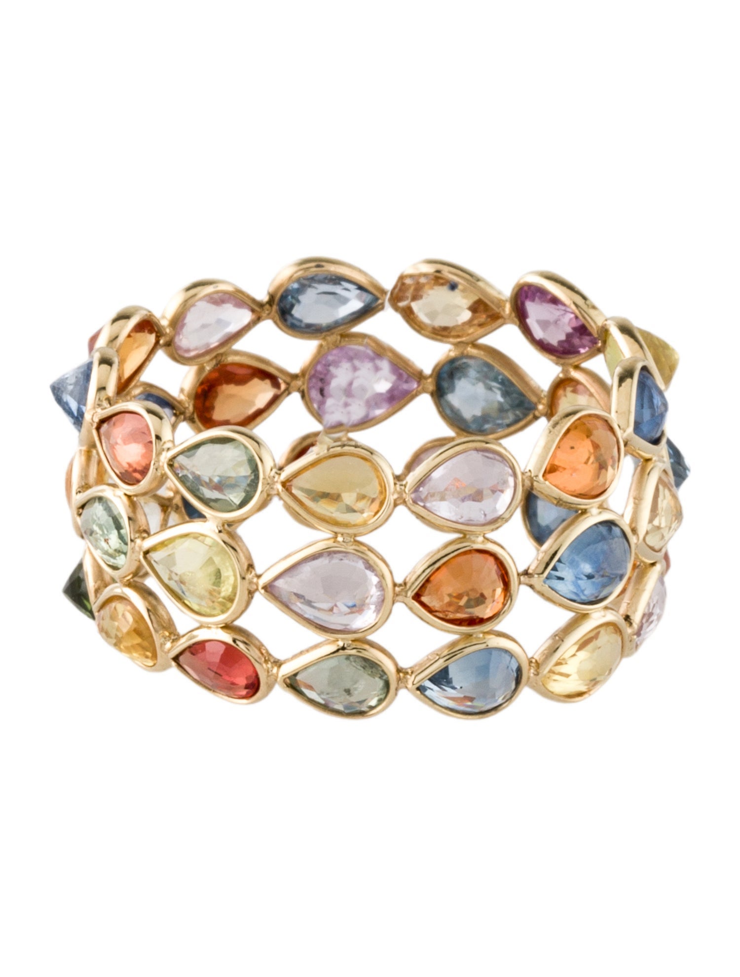 Jewelmak 14K 6.63ctw Sapphire Eternity Band