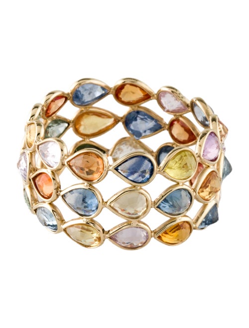 Jewelmak 14K 6.63ctw Sapphire Eternity Band