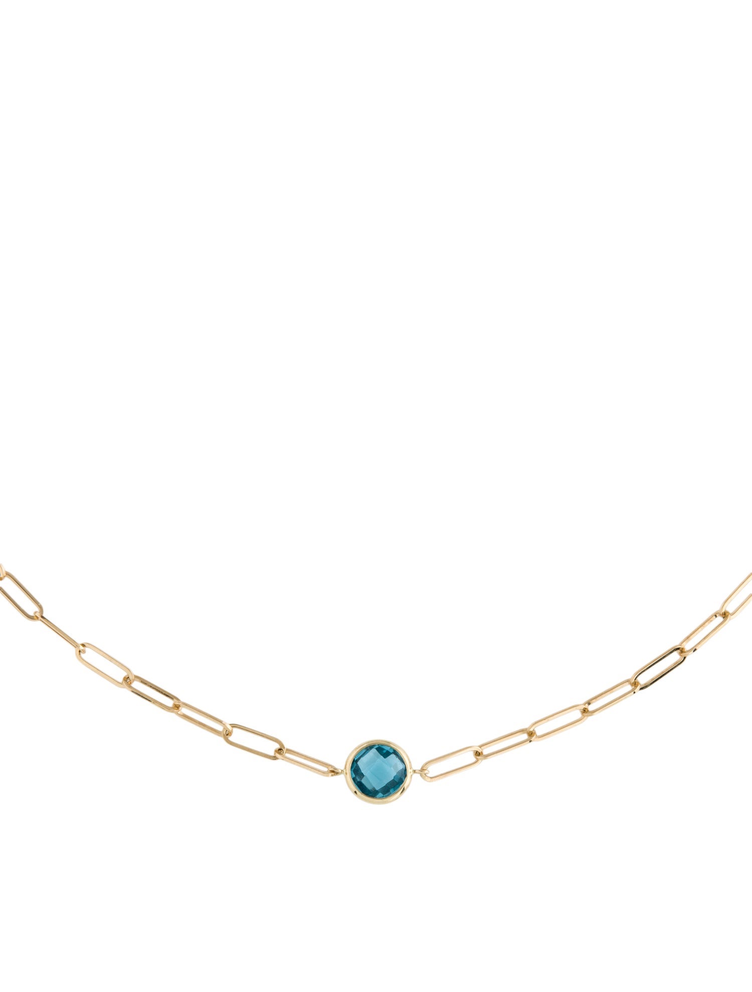 Jewelmak 14K Topaz Pendant Necklace