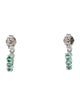 Jewelmak 18K 1.18ctw Emerald Hoop Earrings
