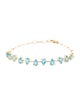 Jewelmak 14K 5.14ctw Topaz Paperclip Link Bracelet