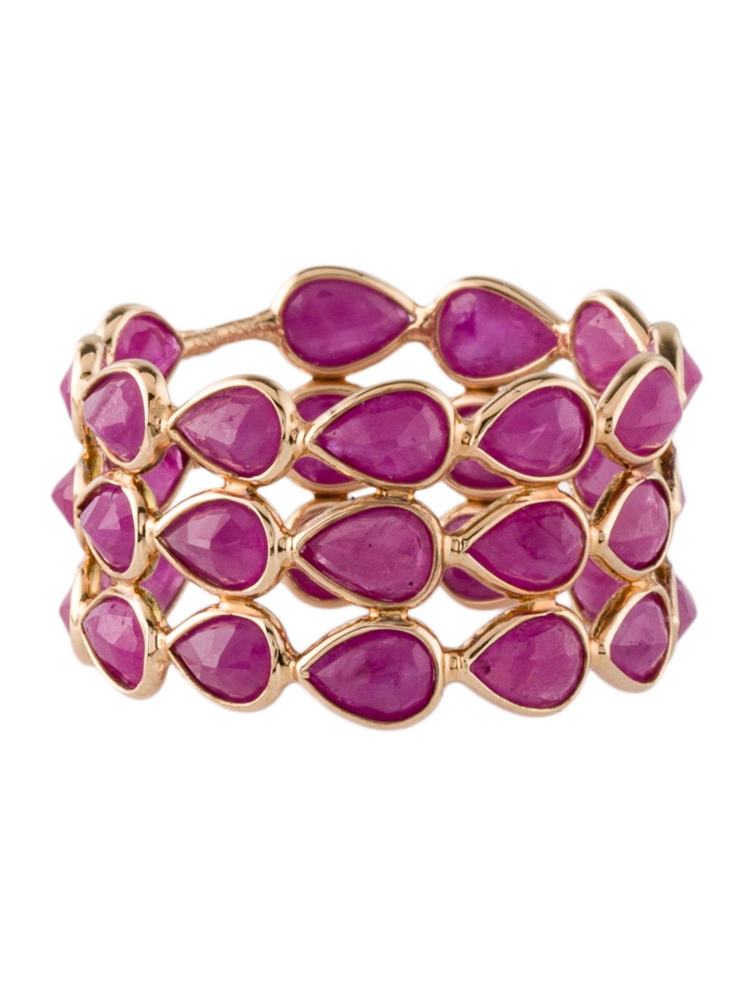 Jewelmak 14K 4.95ctw Ruby Eternity Band