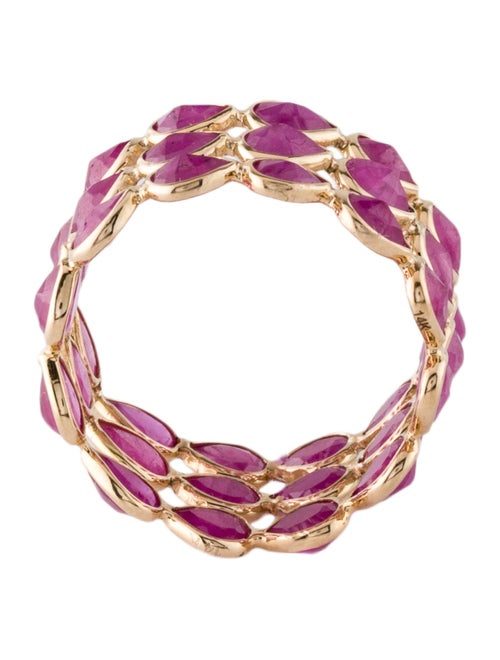 Jewelmak 14K 6.12ctw Ruby Eternity Band