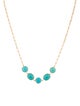 Jewelmak 14K Turquoise Paperclip Chain Link Necklace