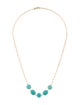 Jewelmak 14K Turquoise Paperclip Chain Link Necklace