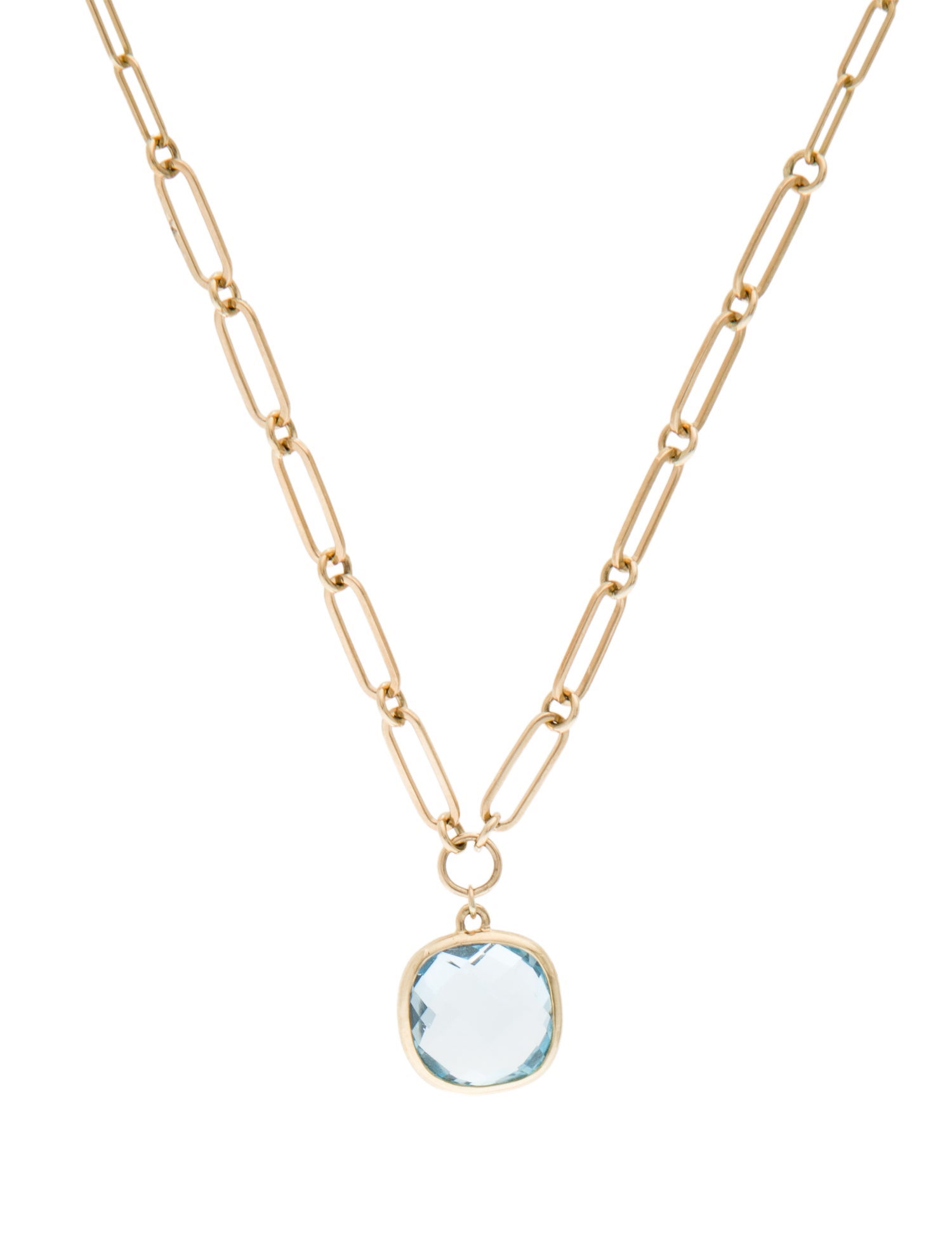 Jewelmak 14K Topaz Pendant Necklace
