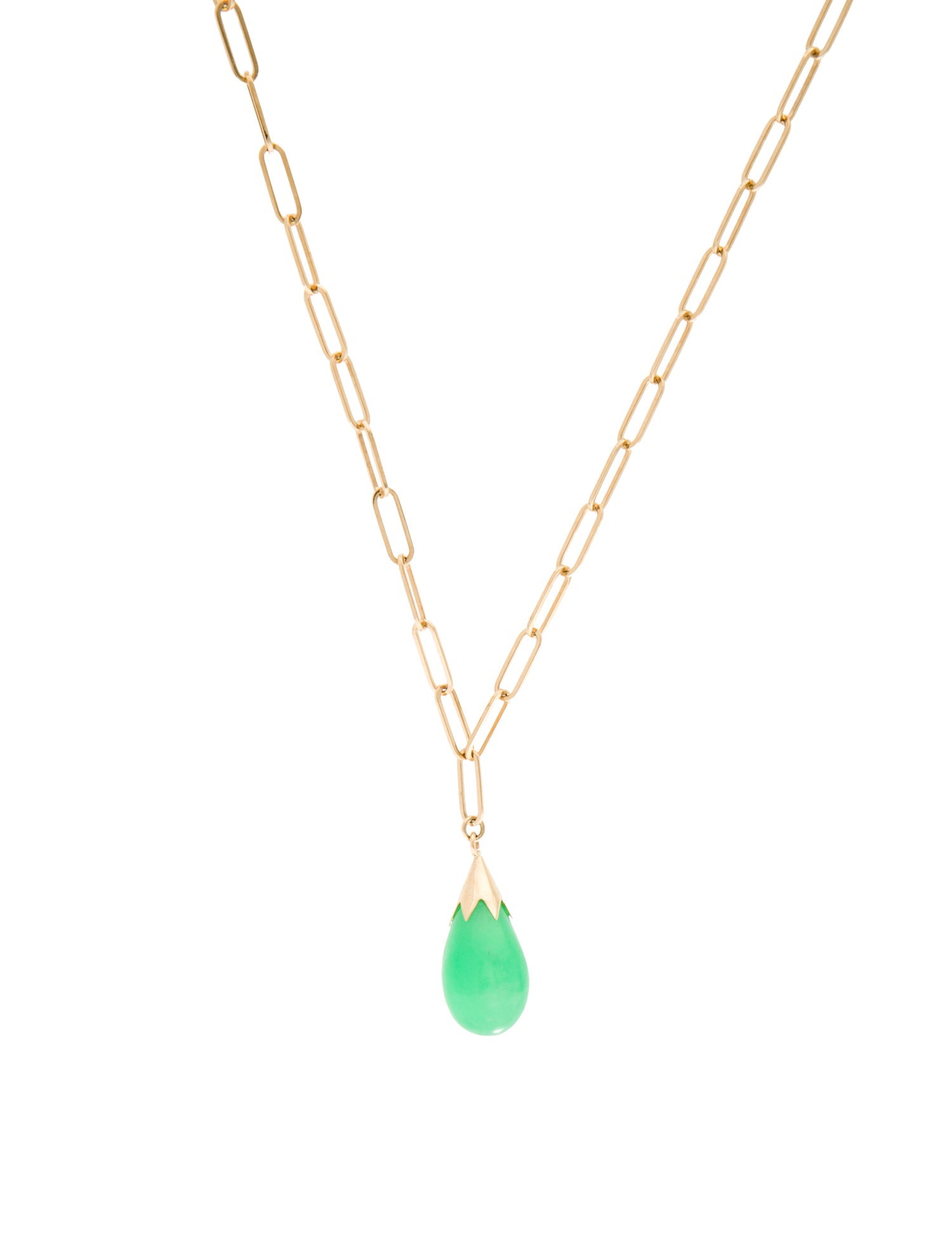 Jewelmak 14K Jadeite Pendant Necklace