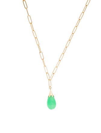 Jewelmak 14K Jadeite Pendant Necklace