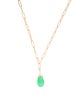 Jewelmak 14K Jadeite Pendant Necklace