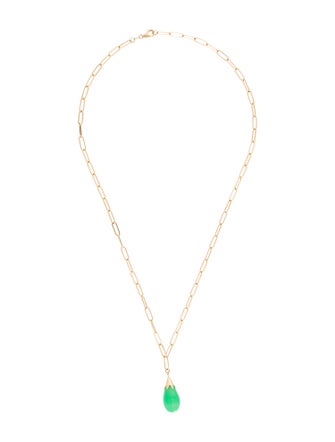 Jewelmak 14K Jadeite Pendant Necklace