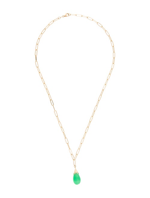 Jewelmak 14K Jadeite Pendant Necklace