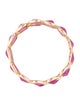 Jewelmak 14K 2.60ctw Glass-Filled Ruby Double Row Eternity Band