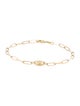 Jewelmak 14K Citrine Cushion Paperclip Bracelet