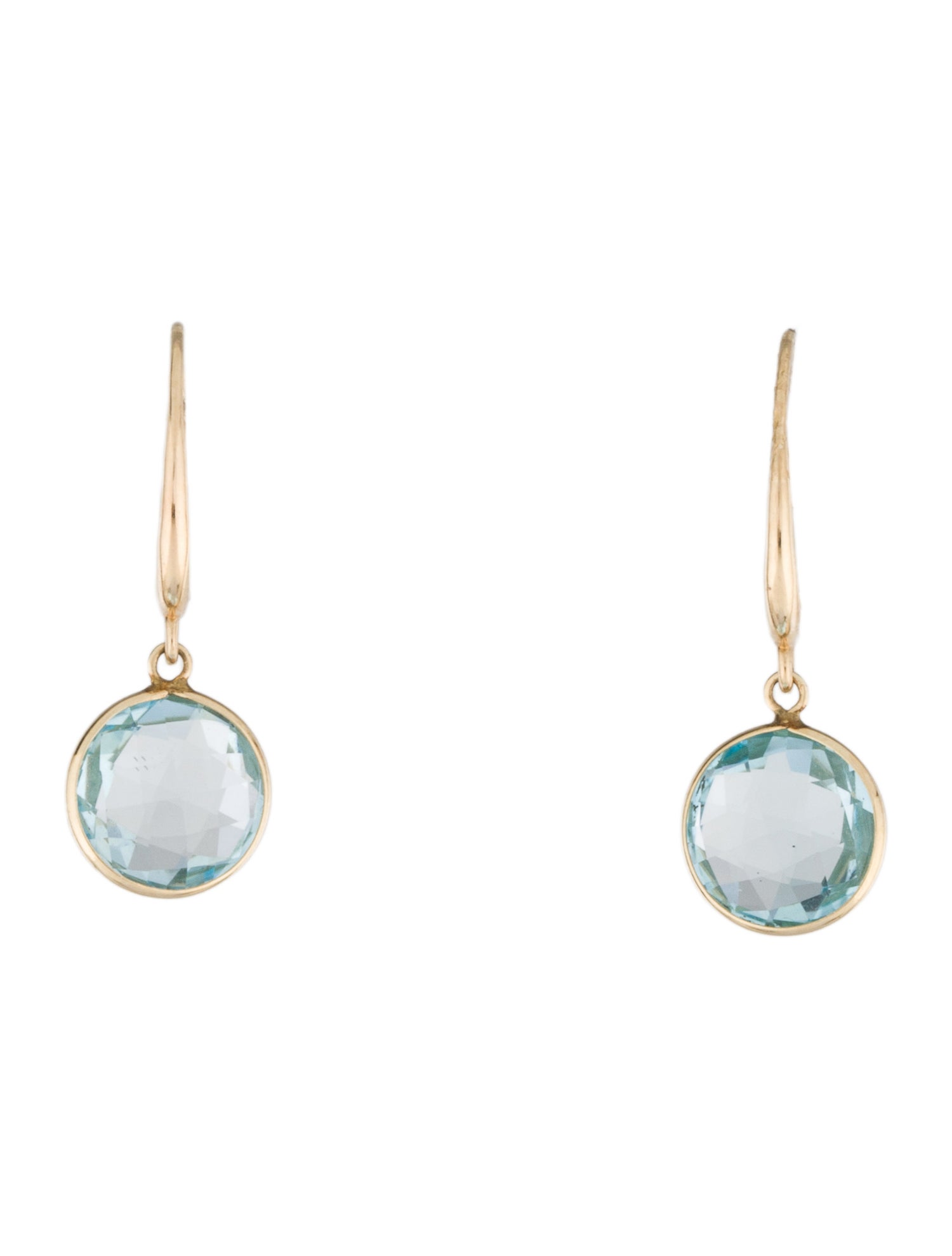 Jewelmak 14K Topaz Drop Earrings