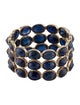 Jewelmak 14K Sapphire Triple Row Bezel Ring