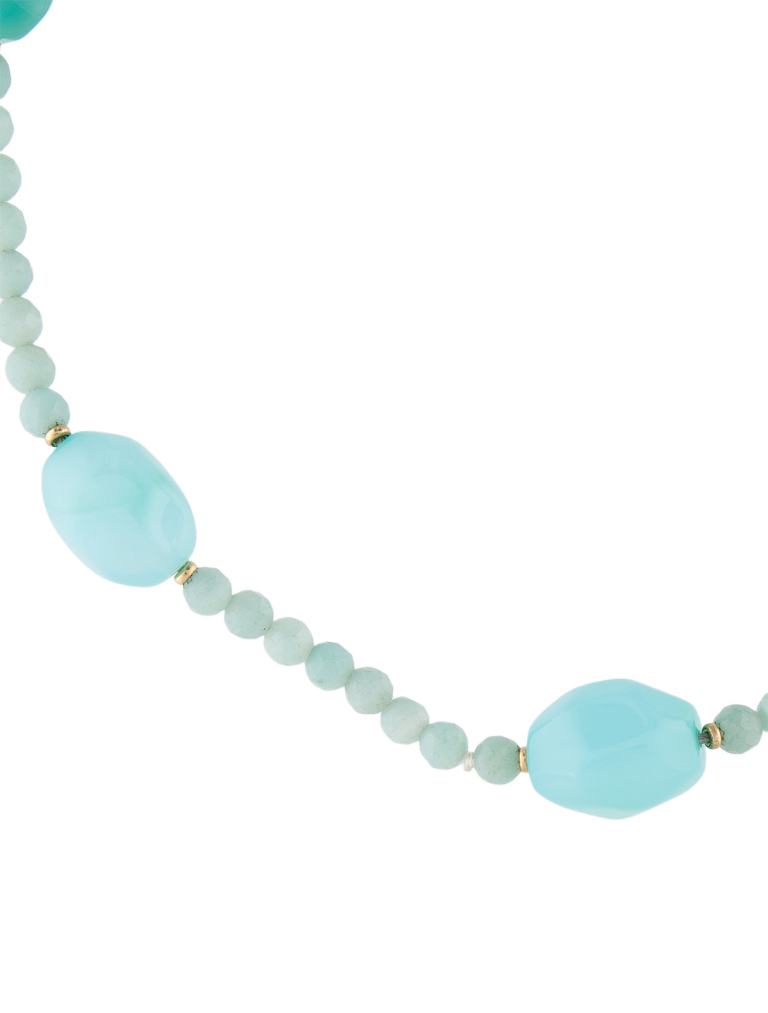 Jewelmak 14K Agate & Quartzite Bead Necklace