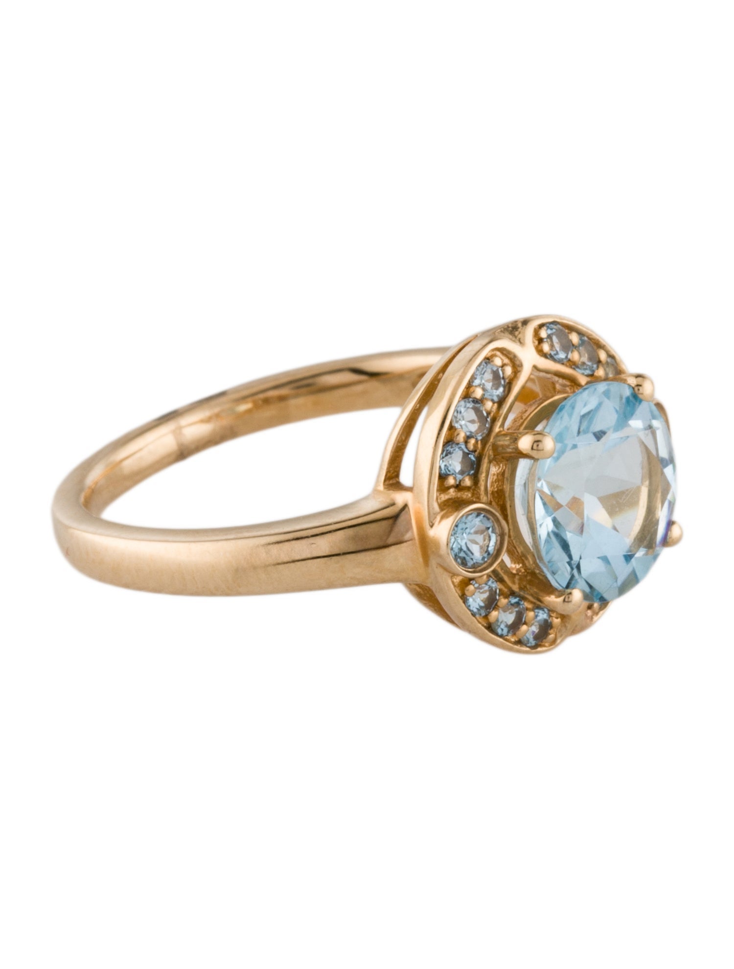 Jewelmak 14K 2.35ctw Topaz Cocktail Ring