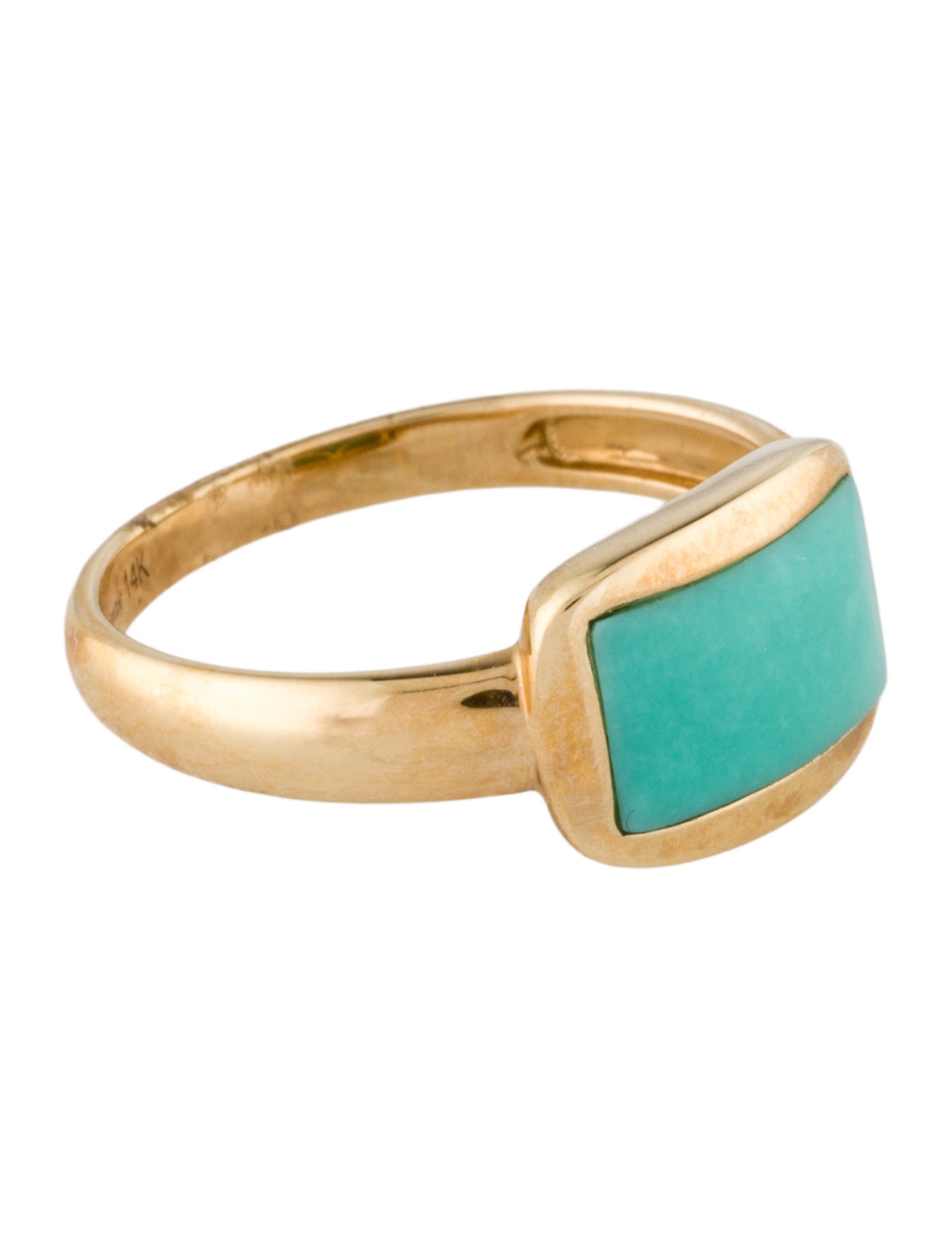 Jewelmak 14K Turquoise Cocktail Ring