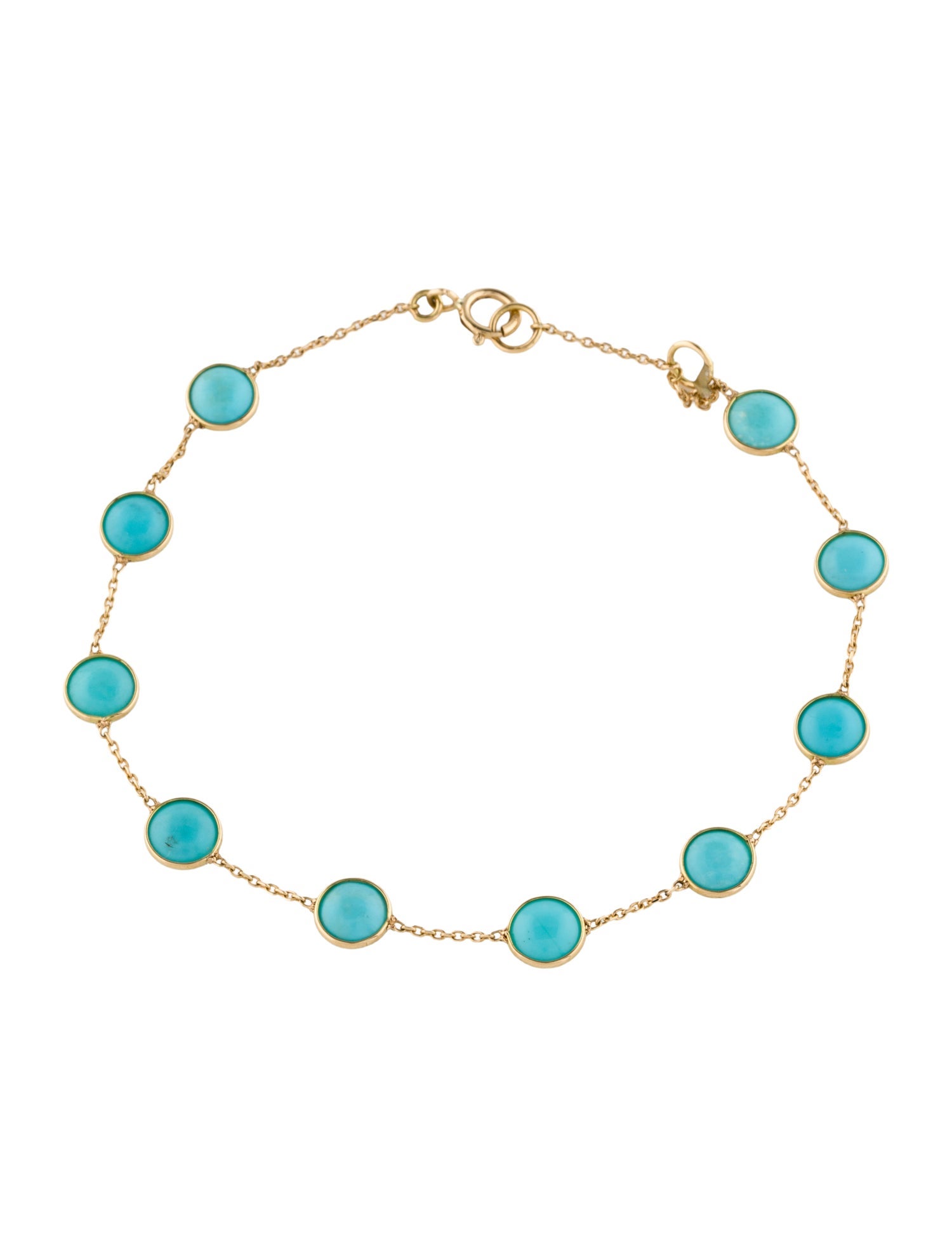 Jewelmak 18K Turquoise Station Bracelet