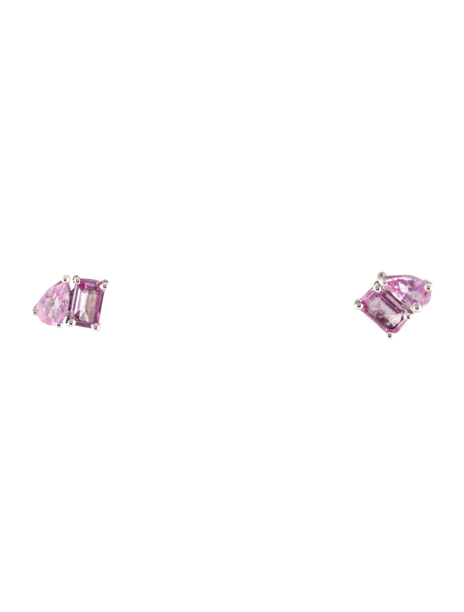 Jewelmak 14K Sapphire Stud Earrings