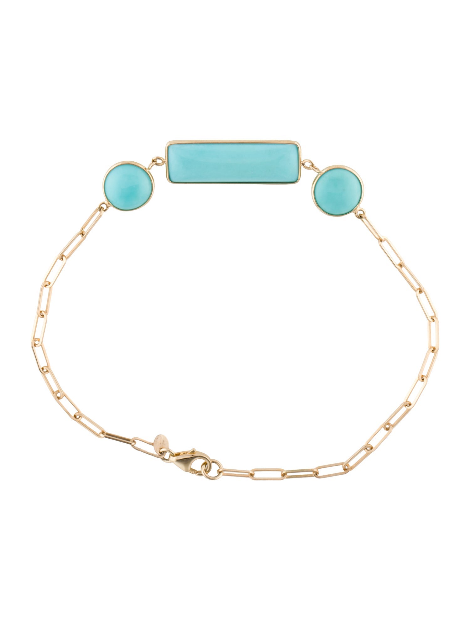 Jewelmak 14K Turquoise Station Bracelet w/ Tags