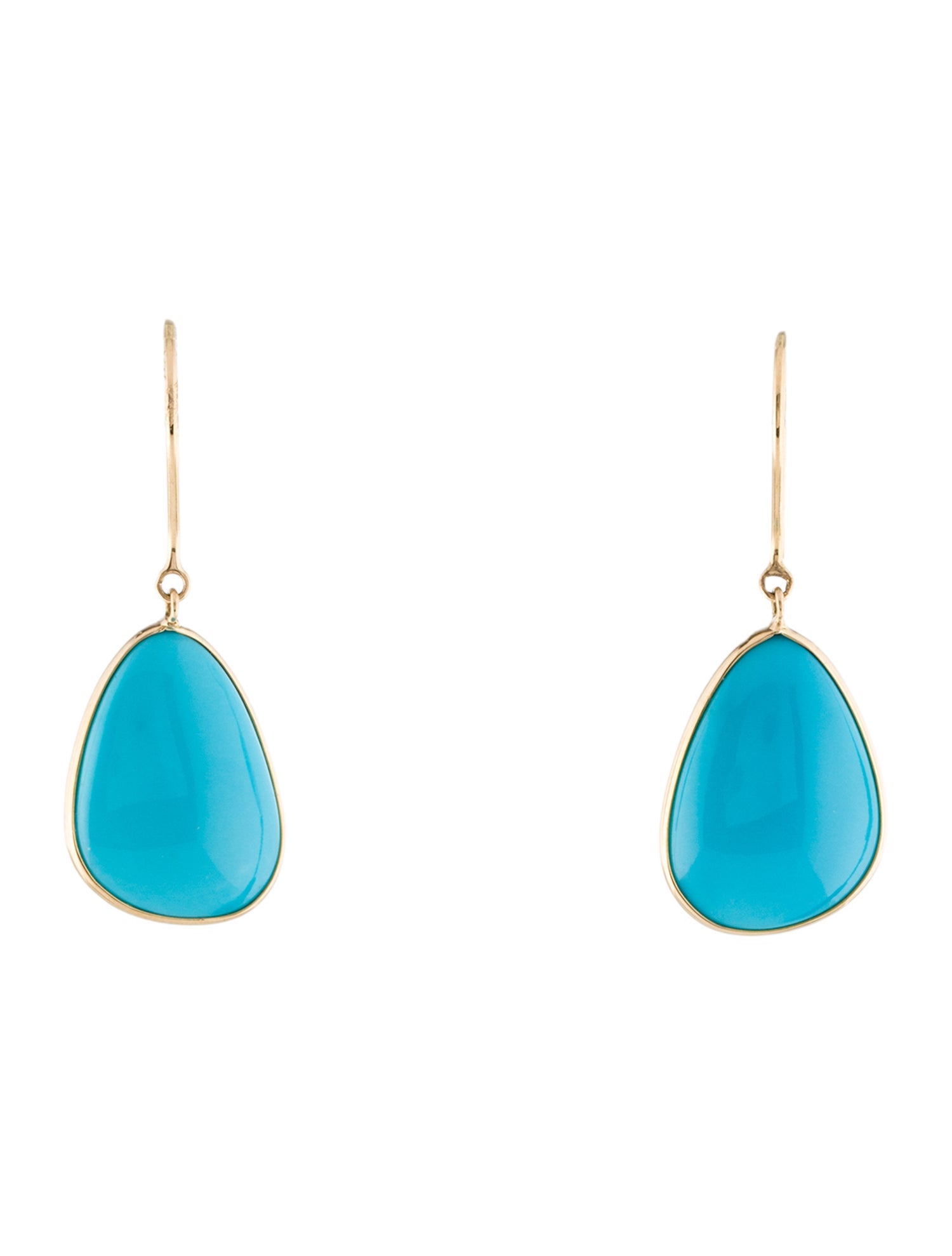Jewelmak 18K Turquoise Drop Earrings