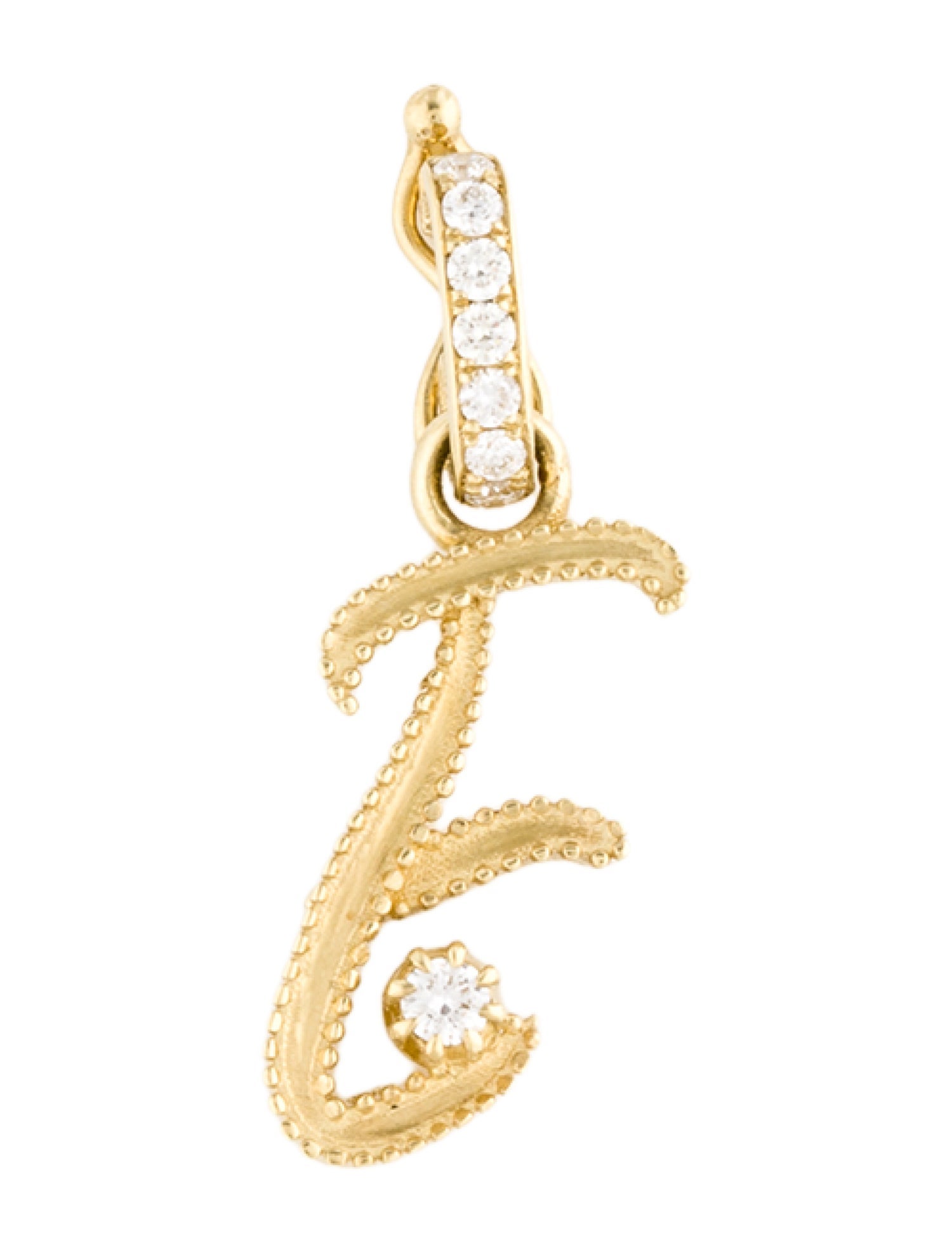 Jenna Blake 18K Diamond Mini 'E' Charm