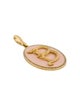 Jenna Blake 18K Diamond Enamel Initial 'B' Lady with Serpent Pendant