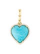 Jenna Blake 18K Turquoise & Diamond Heart Pendant