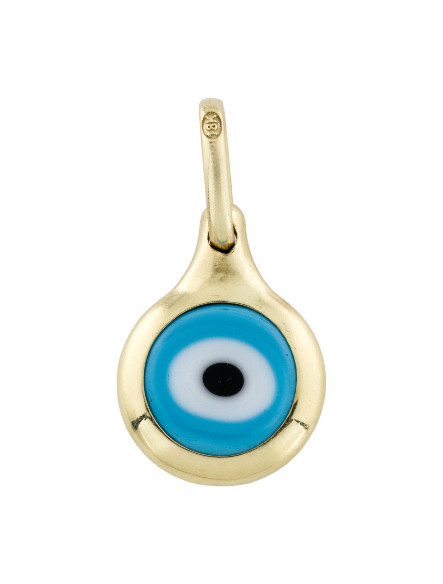 Jenna Blake 18K Diamond & Glass Evil Eye Pendant Necklace