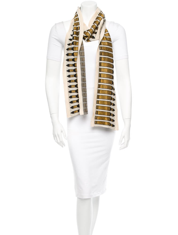 JEREMY SCOTT Bullet Scarf ジェレミースコット スカーフ Jeremy Scott Bullet Scarf - Black Scarves and Shawls, Accessories