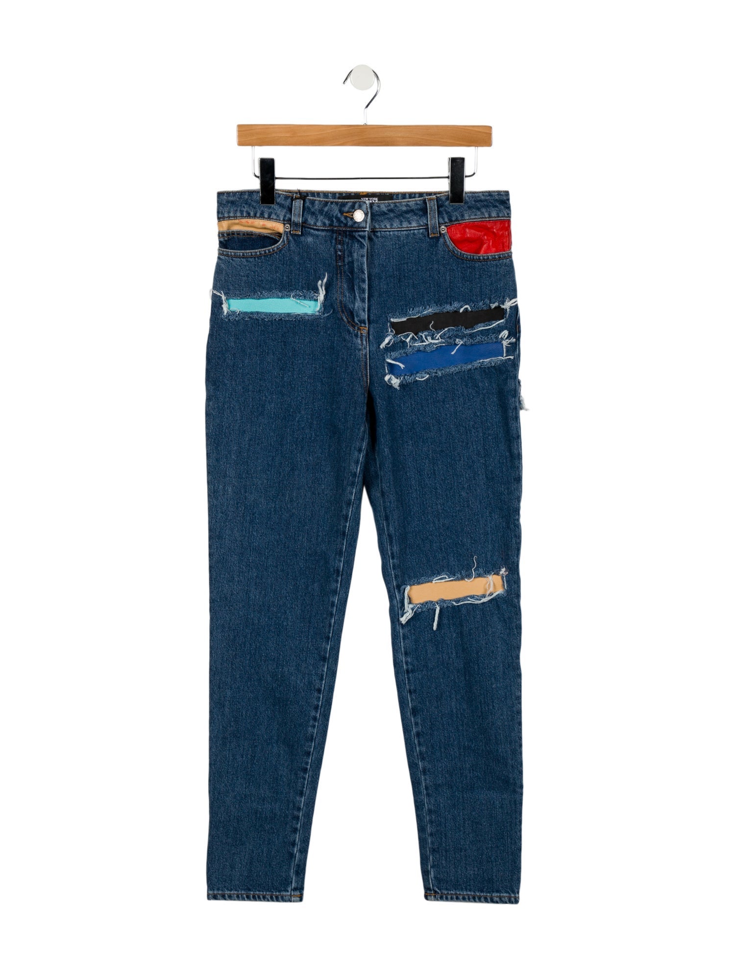 Jeremy Scott High-Rise Straight Leg Jeans