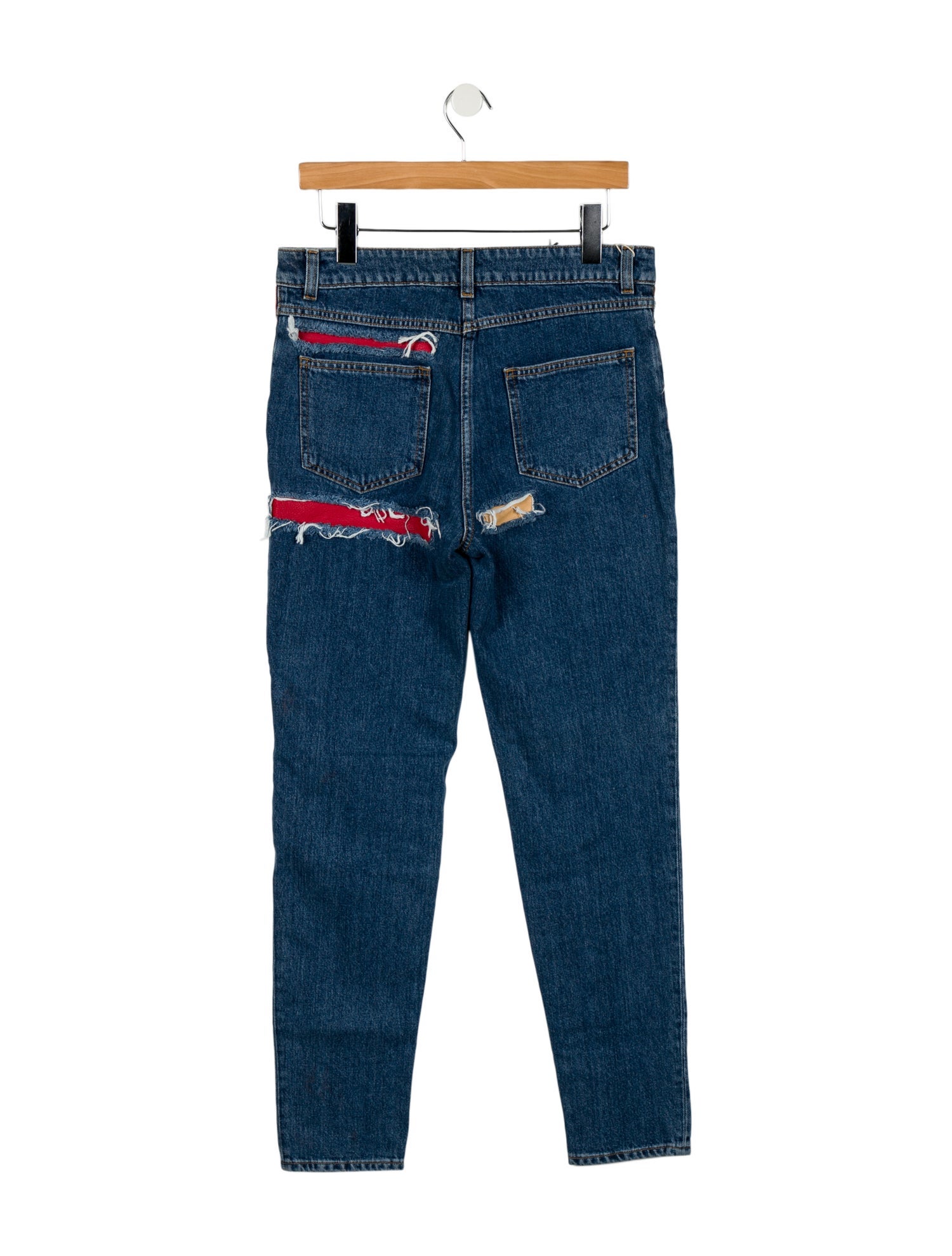 Jeremy Scott High-Rise Straight Leg Jeans