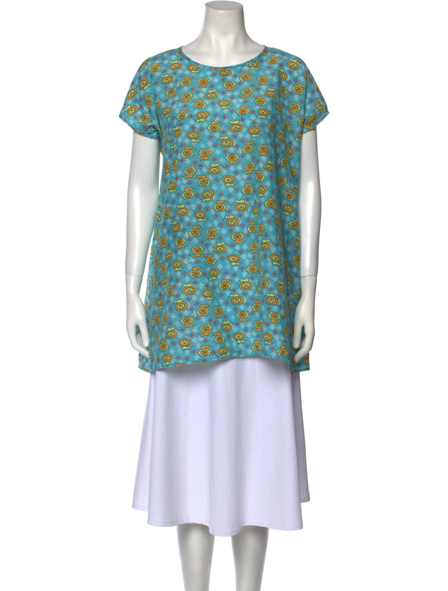 Jeremy Scott Silk Printed Tunic