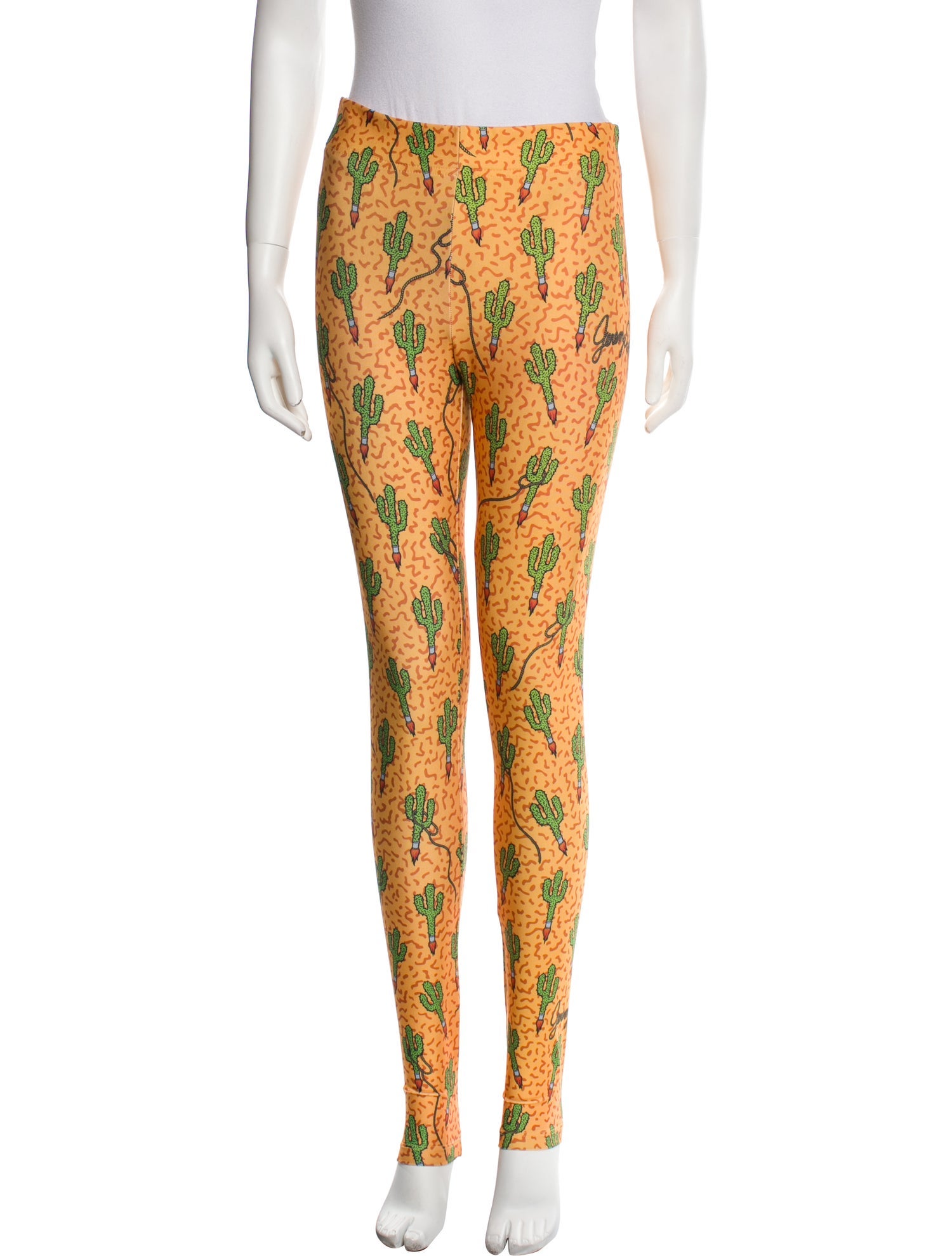 Jeremy Scott Floral Print Skinny Leg Pants