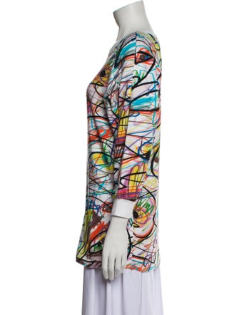 Jeremy Scott Printed Bateau Neckline Tunic