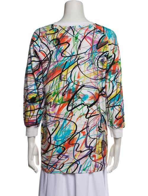 Jeremy Scott Printed Bateau Neckline Tunic