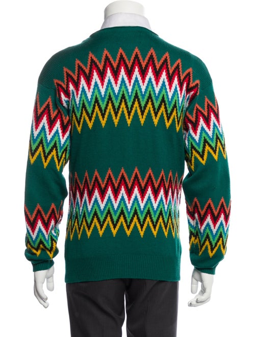 Jeremy Scott Wool Striped Cardigan