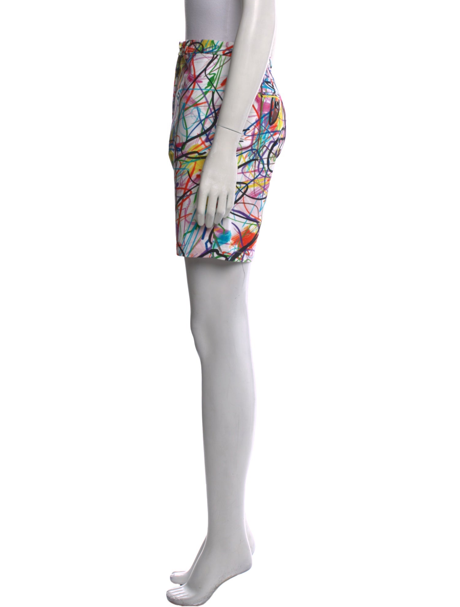 Jeremy Scott Floral Print Mini Shorts w/ Tags