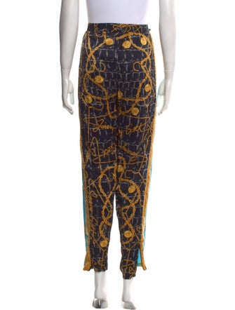 Jeremy Scott Silk Straight Leg Pants
