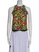 Jeremy Scott Polka Dot Print Halterneck Crop Top