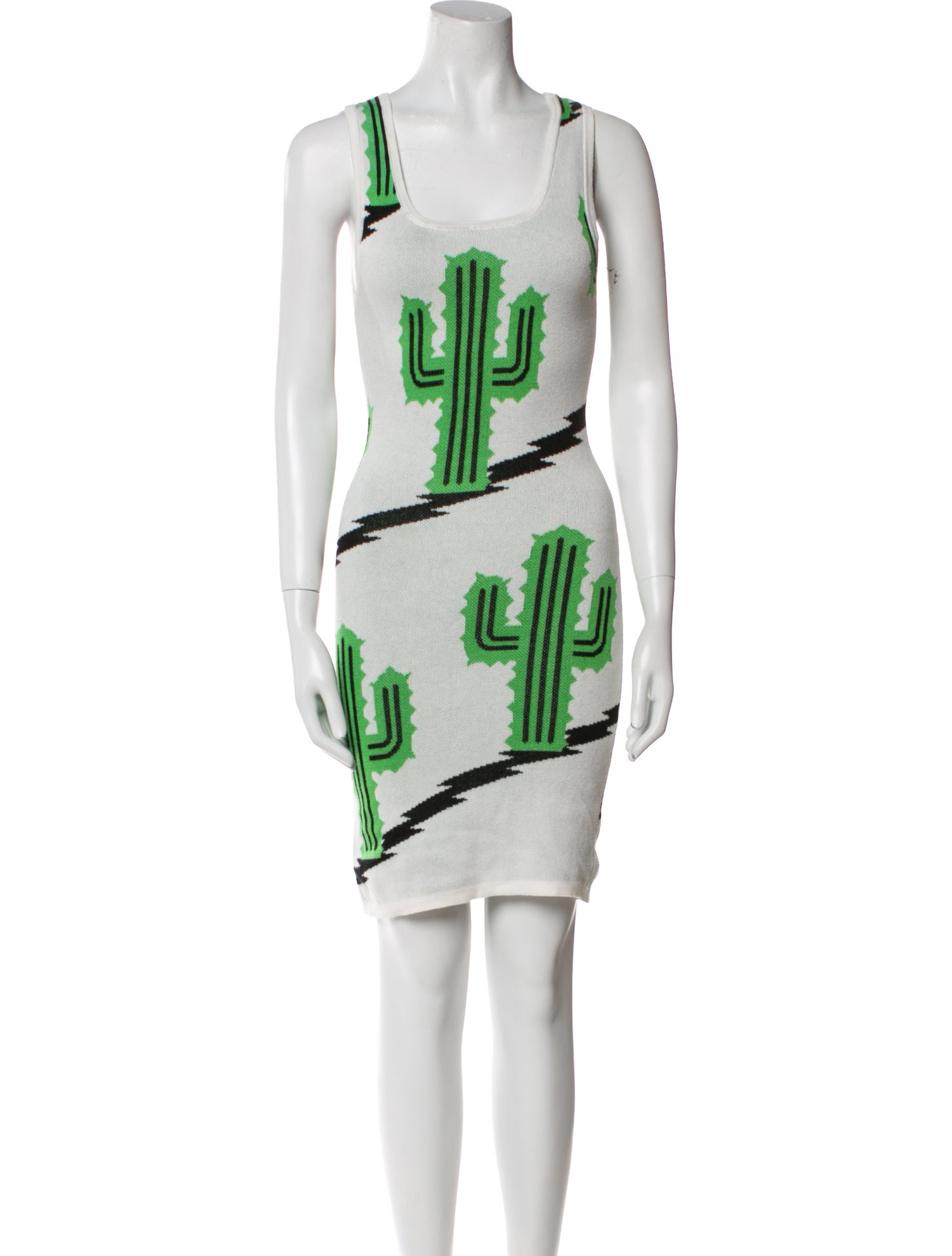 Jeremy Scott Printed Knee-Length Dress