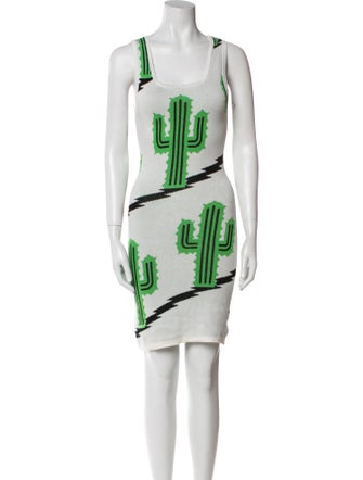 Jeremy Scott Printed Knee-Length Dress