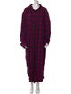 Jeremy Scott Plaid Print Long Dress